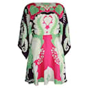Valentino Retro- Colorful Print Mini Dress with Flared Sleeves