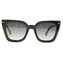 Schwarze Ciara-Sonnenbrille von Jimmy Choo mit verspiegelten Gläsern