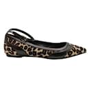 Zapatos planos con estampado de leopardo y tira en el tobillo de Tod'S - Tod's