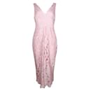 Contemporary Designer Light Pink Lace Column Dress - Autre Marque
