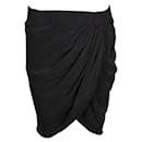 Isabel Marant Black Silk Wrap Skirt