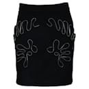 Stella Mccartney Mini-jupe noire en laine zippée - Stella Mc Cartney