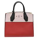 Louis Vuitton Red and Pale Pink City Steamer Hand Bag 2017
