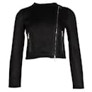 Zeitgenössische Designer-Bikerjacke in Schwarz - Autre Marque