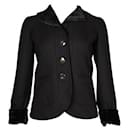 Emporio Armani Black Jacket with Velvet Collar & Cuffs - Autre Marque