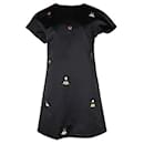 N.21 Mini-robe droite noire avec ornements en cristal - Autre Marque