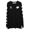 Off-White Black Long Sleeve Playing Card T-Shirt - Off White