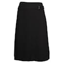 Prada Black A-Line Skirt with Detachable Belt