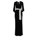 Diane Von Furstenberg Elegant Long Black Wrap Dress