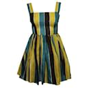 Dolce & Gabbana Colorful Striped Silk Mini Dress