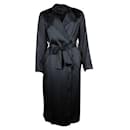 Contemporary Designer RtA Black Silk Wrap Around Dress/Coat - Autre Marque