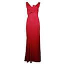 Valentino Fushia Sleeveless Long Silk Dress