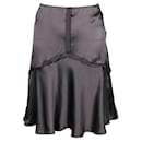 Miu Miu Dark Grey Silk Skirt