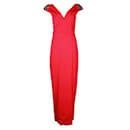 Contemporary Designer Bariano Red Embellished Gown - Autre Marque