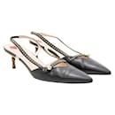 Gucci Leather Slingbacks with Bamboo Heel