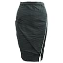 Lisa Von Tang  Aoki Pinstripe Skirt With Chinese Knot Elements - Autre Marque