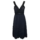 Contemporary Designer Dark Blue Evening Dress - Autre Marque