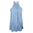 Dion Lee Blue Striped Deconstructed Shirt - Autre Marque