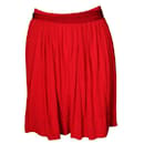 CELINE Red Pleated Skirt - Céline