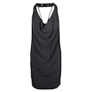 CELINE Black Strappy Black Cowl Neck Dress - Céline