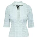 Jaqueta de algodão texturizado branco Akris