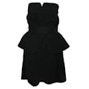 Fendi Black Textured Strapless Dress