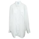 Chemise oversize blanche à rayures Vetements - Vêtements