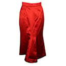 Falda larga roja de Burberry