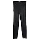 Alice + Olivia Leather Pants With Gunmetal Coloured Metal Trim