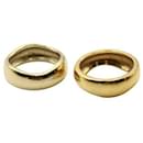 Cartier-Set aus zwei goldenen breiten Ringen/ Bands