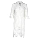 White Crocheted Lace Mini Dress - Maje