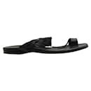 HERMÈS Black Thong Flat Sandals - Hermès