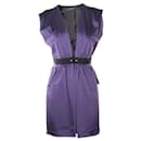 Contemporary Designer Purple Silk Dress - Autre Marque