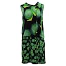Diane Von Furstenberg Sleeveless Green Pattern Dress