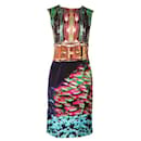 Mary Katrantzou Multicoloured Floral & Fish Print Sleeveless Midi Dress