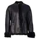 Fur Trimmed Leather Jacket - Hermès
