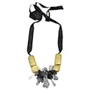MARNI Black & Gold Resin & Crystal Necklace - Marni