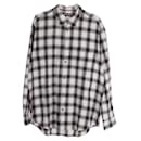 Camisa de manga larga a cuadros en negro y blanco - Issey Miyake