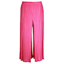 IKKO TANAKA Pantalones holgados plisados en rosa caramelo - Issey Miyake