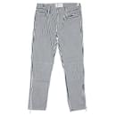 DESIGNER CONTEMPORANEO Jeans elasticizzati a righe blu e bianche - Autre Marque