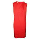 DRIES VAN NOTEN Red Dress with Ruffles at Front - Dries Van Noten