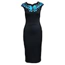 Contemporary Designer Black Slim Fit Dress With Butterfly Print - Autre Marque