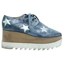 Stella Mccartney Blue Elyse Platform Sneakers With Stars - Stella Mc Cartney
