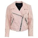 Reformation Light Pink Leather Jacket