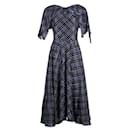 Roksanda Ilincic Kleid mit Taschentuchärmeln in Violett und Grün - Autre Marque
