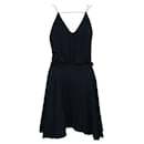 Contemporary Designer Black Dress With Spaghetti Shoulder Straps - Autre Marque