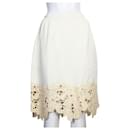 OSCAR DE LA RENTA Skirt With Straw Embellishment - Oscar de la Renta