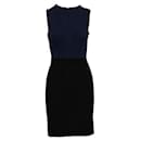 Diane Von Furstenberg Dark Blue and Black Slim Fit Dress