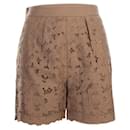 Stella Mccartney Brown Short With Embroided Details - Stella Mc Cartney