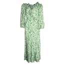 Green Floral Wrap Dress - Autre Marque